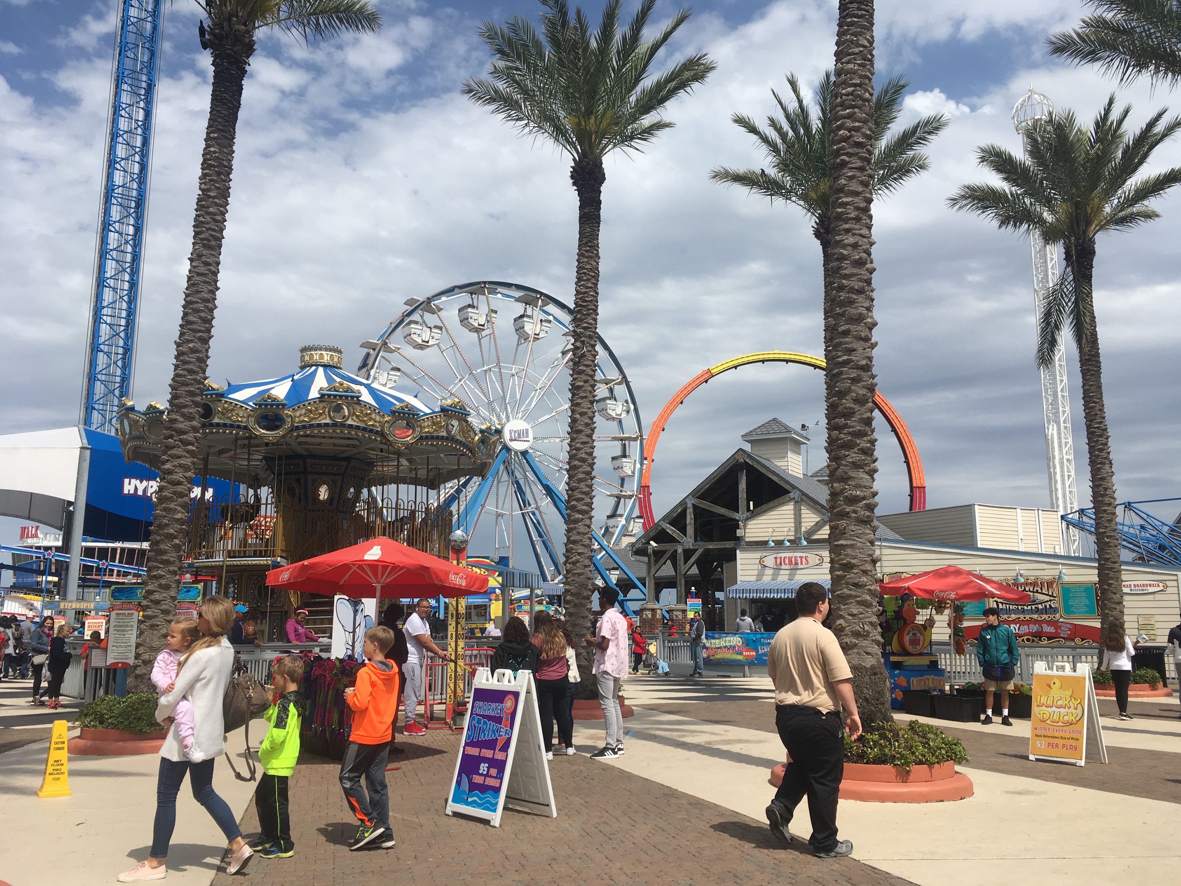 Places to go with kids: rides and amusements at Kemah Boardwalk.