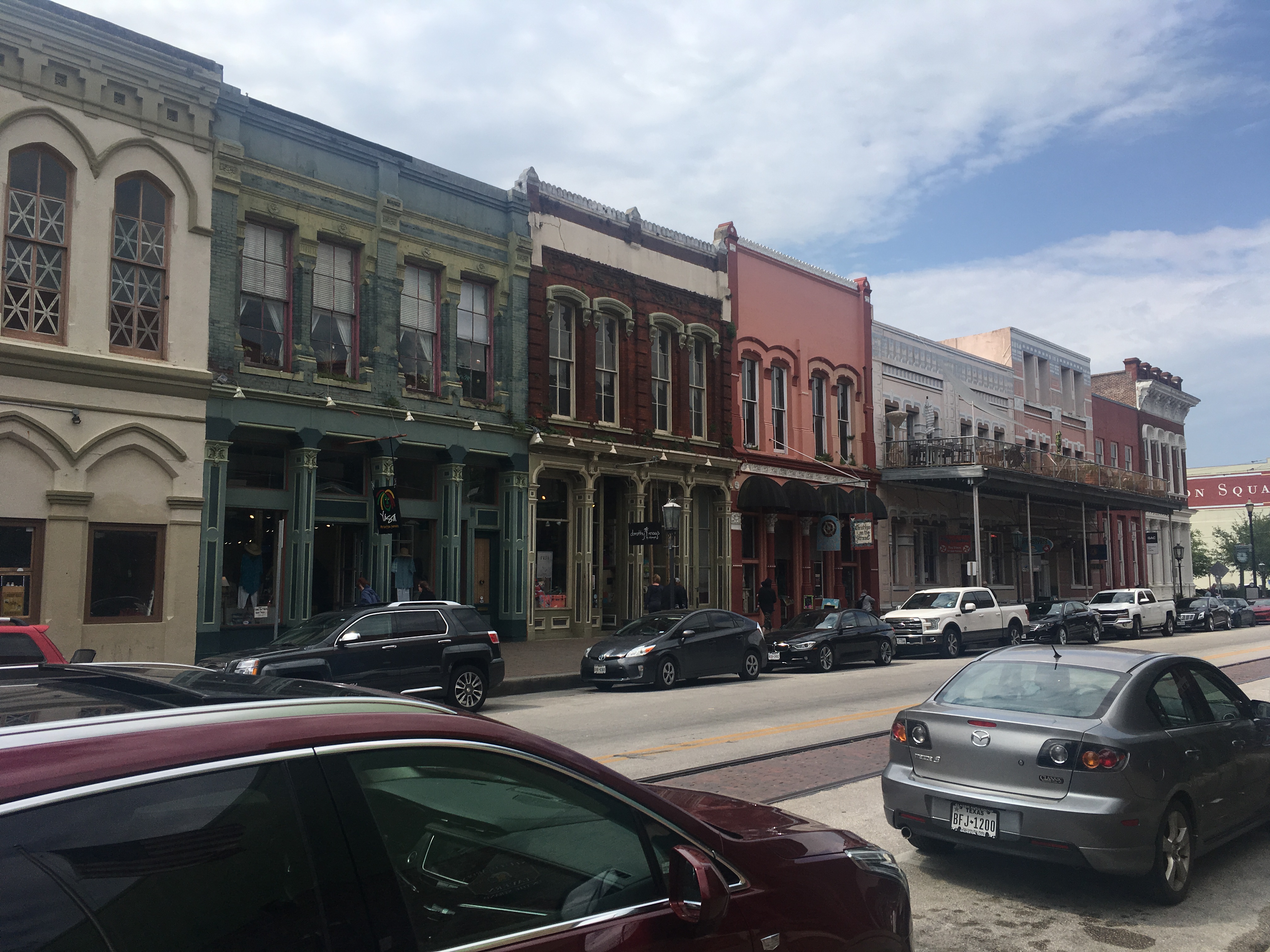 Places to go with kids: Shops in old buildings along The Strand.