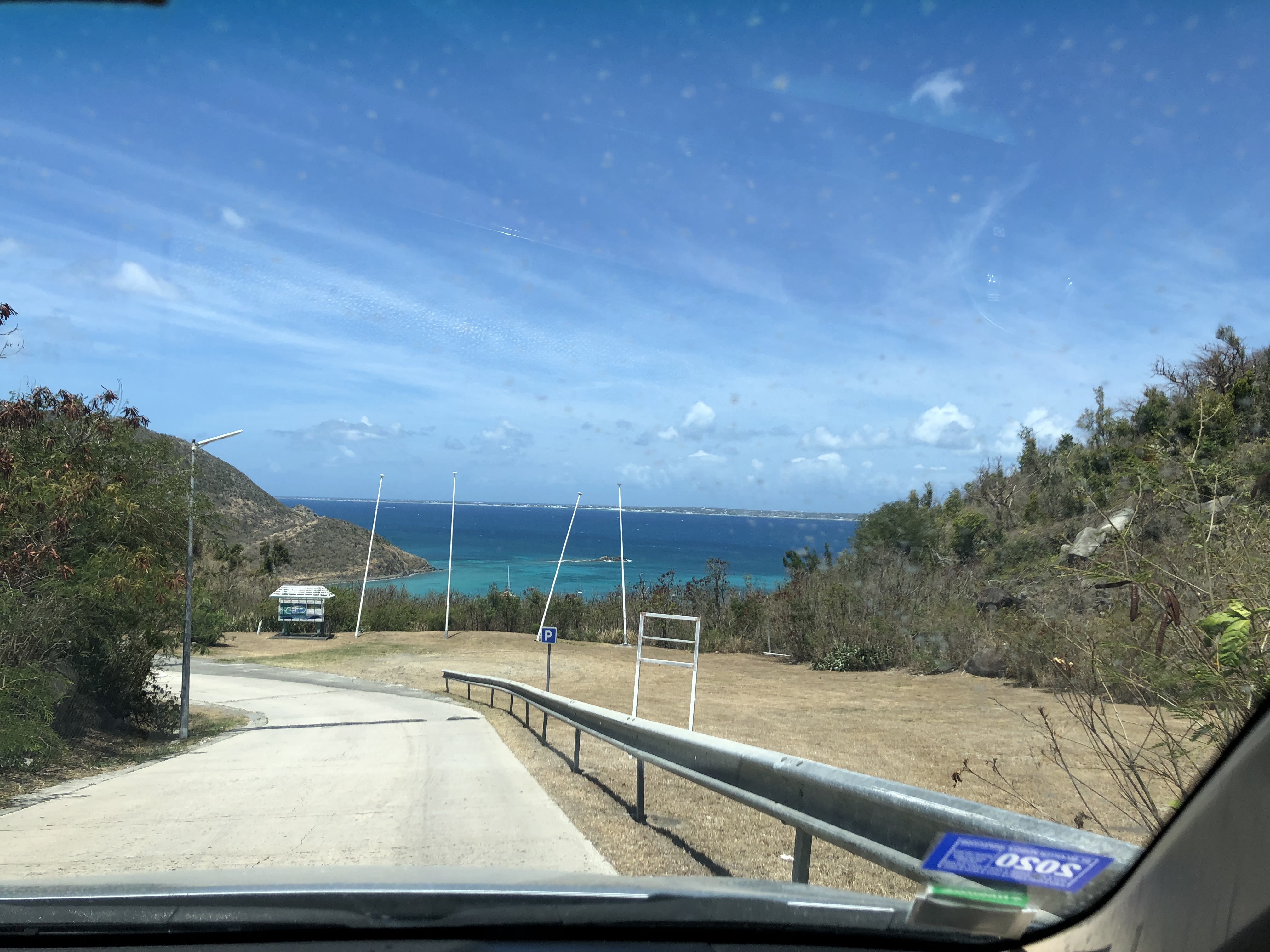 Road overlooking Anse Marcel in St. Martin.