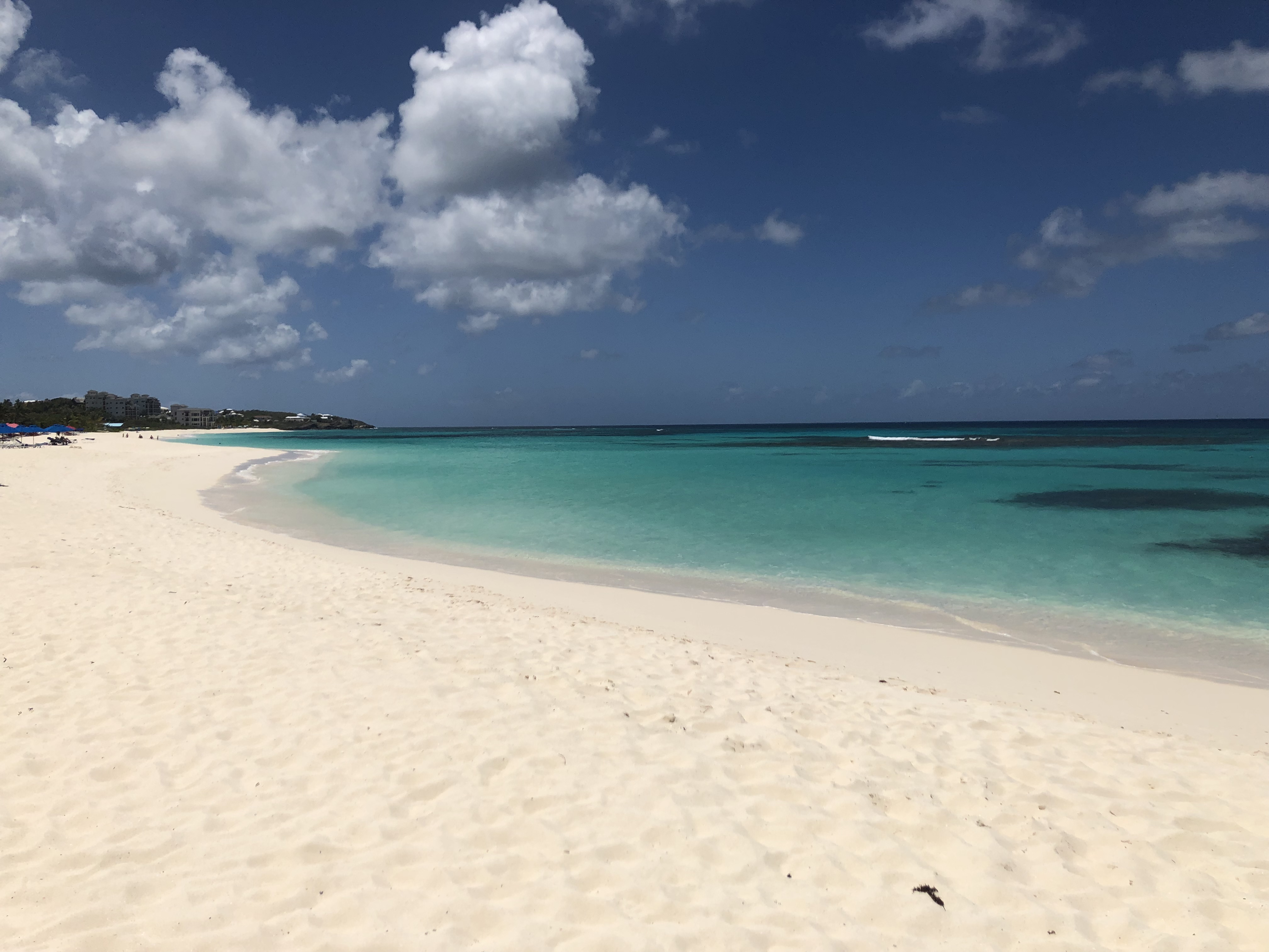 White sand and aqua water in Shoal Bay Anguilla.