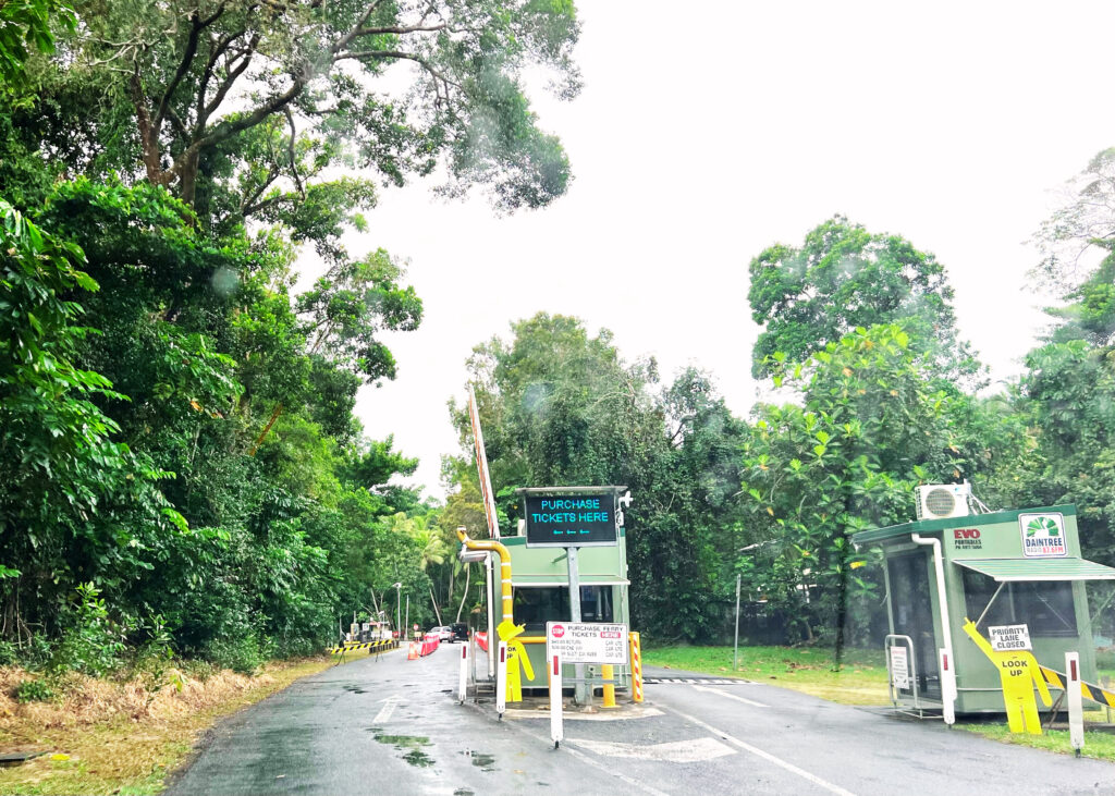 The entrance to the Daintree ferry you will need to take for two days in the Daintree Rainforest.