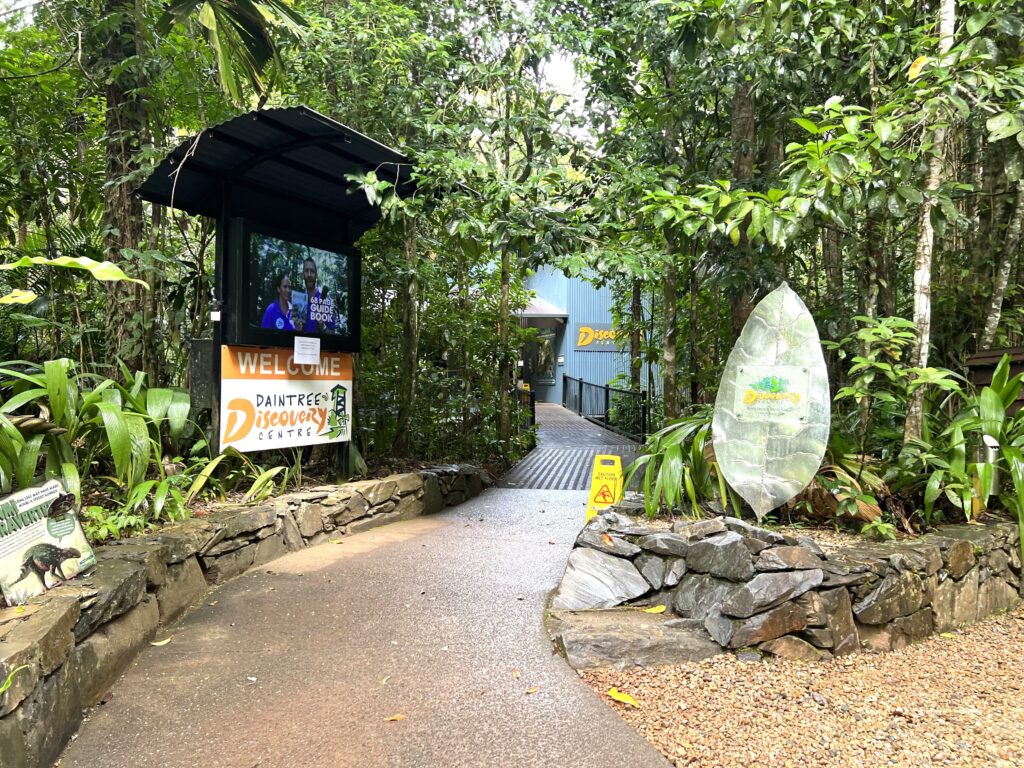 The entrance to the Daintree Discovery Centre.