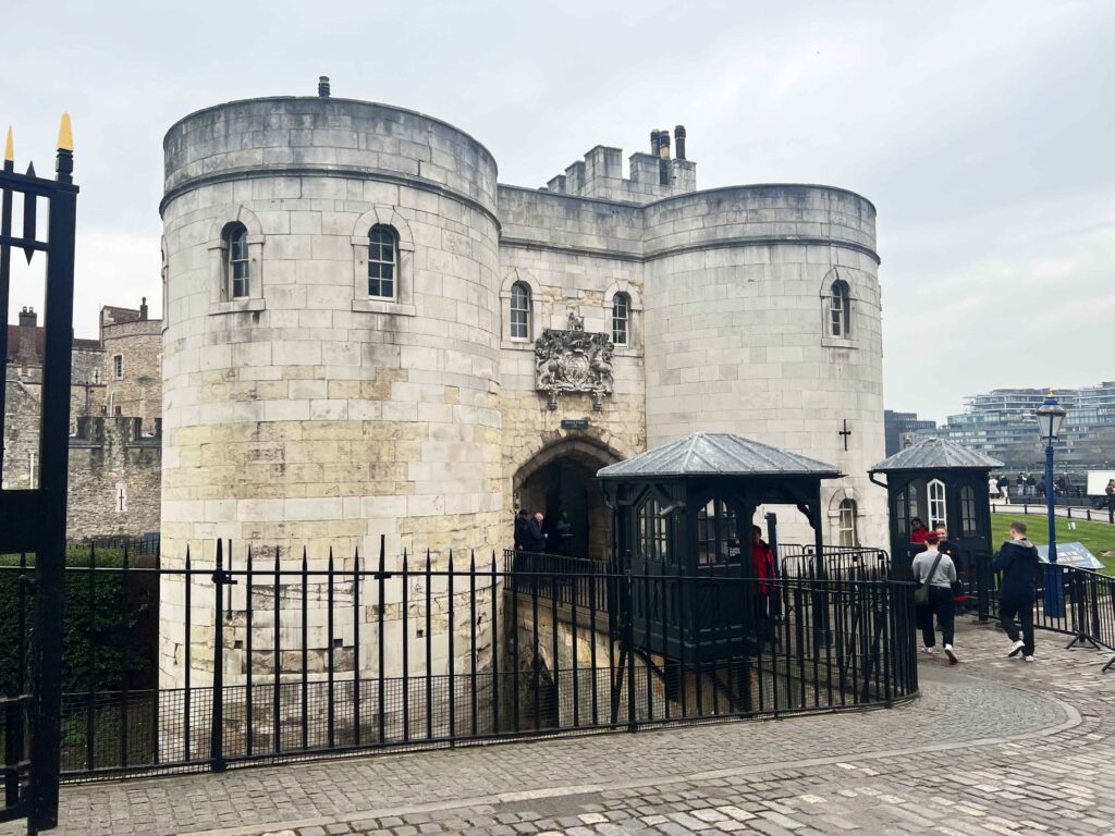 Ancient building gates to the Tower of London, a must see when in London with teens.