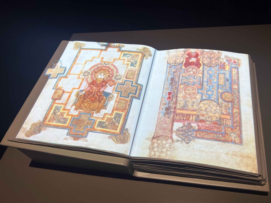 A book with digital pages.